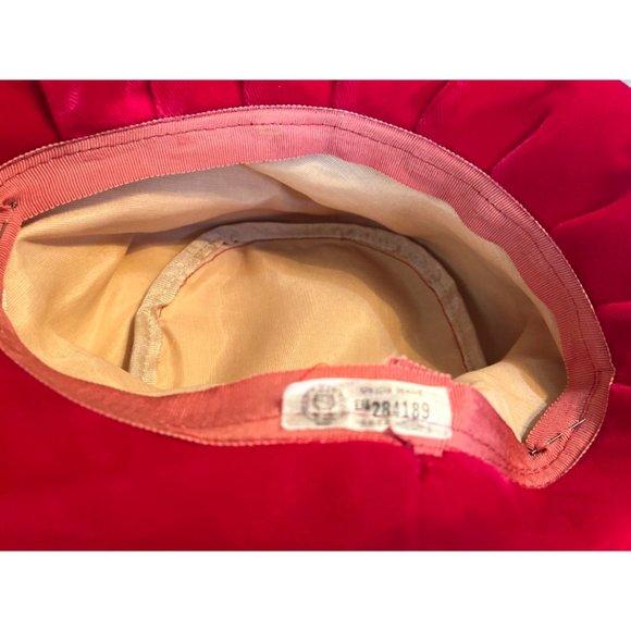 Vtg United Hatters Hat Cap Millininery Works EM 284189 ILGWU Velvet 1950's - Picture 5 of 6